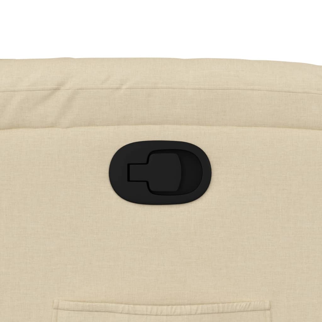 Poltrona reclinabile in tessuto color crema