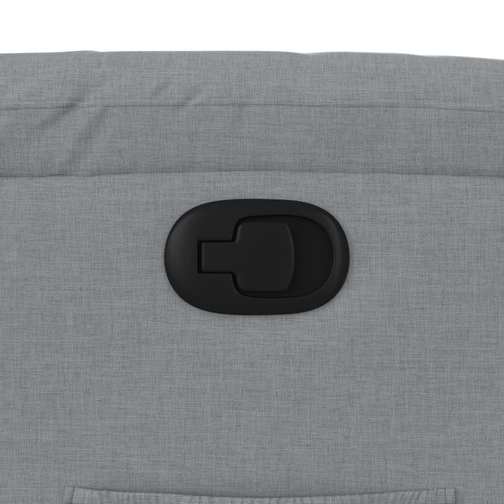 Poltrona reclinabile in tessuto grigio chiaro