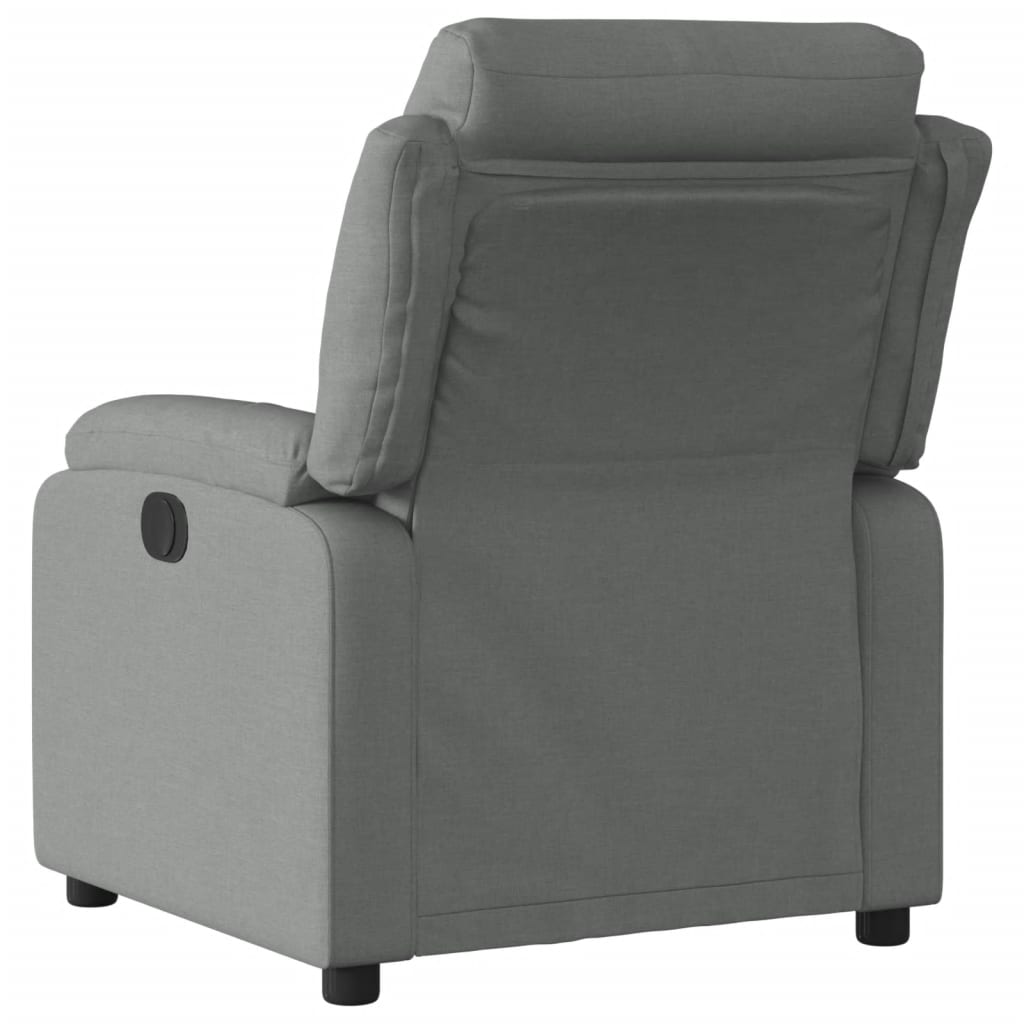Poltrona reclinabile in tessuto grigio scuro