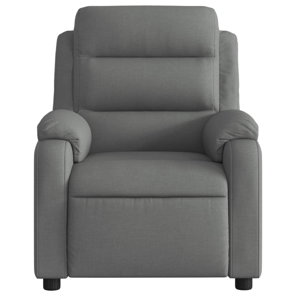 Poltrona reclinabile in tessuto grigio scuro