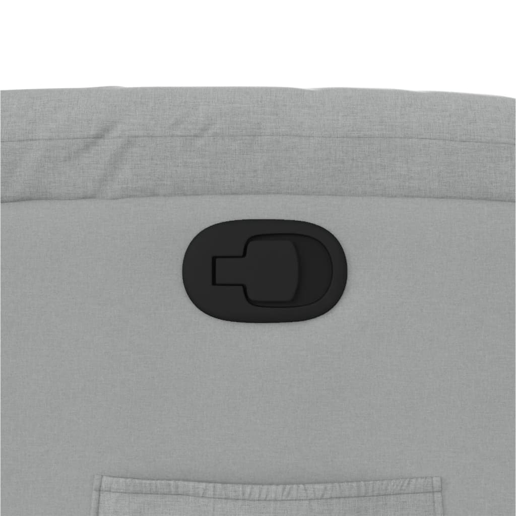 Poltrona reclinabile in tessuto grigio chiaro