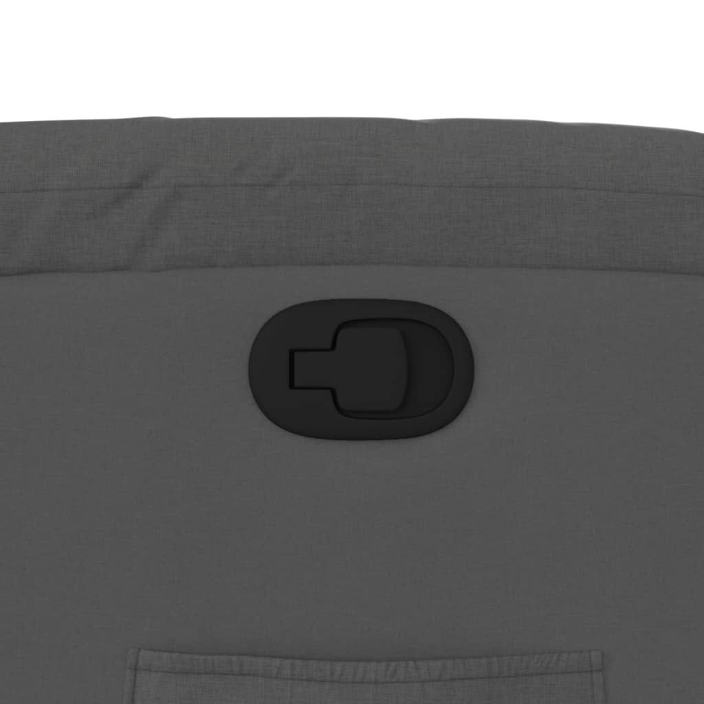 Poltrona reclinabile in tessuto grigio scuro