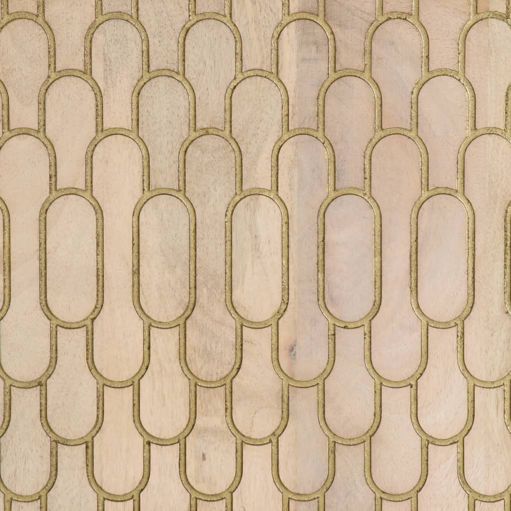 Credenze 3 pz 60x33x75 cm in Legno Massello di Mango