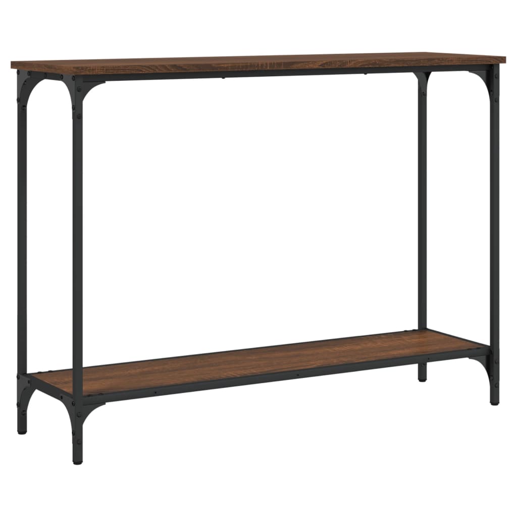 Tavolo Consolle Rovere Marrone 101x30,5x75 cm Legno Multistrato - homemem39