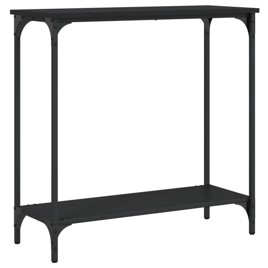 Tavolino Consolle Nero 75x30,5x75 cm in Legno Multistrato - homemem39