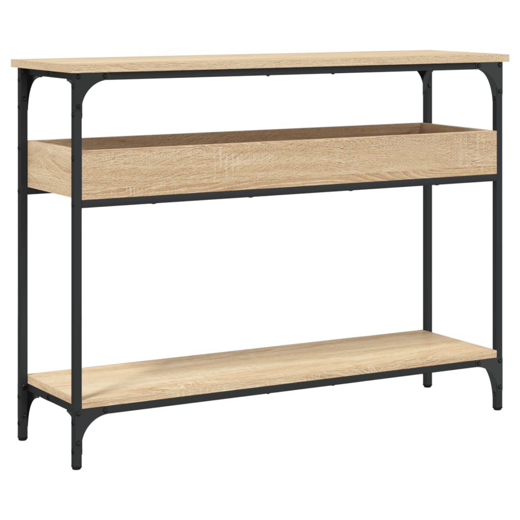 Tavolo Consolle Ripiano Rovere Sonoma 100x29x75cm Multistrato - homemem39