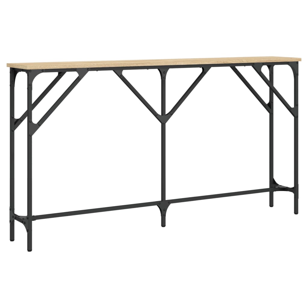 Tavolino Consolle Rovere Sonoma 140x23x75 cm Legno Multistrato - homemem39