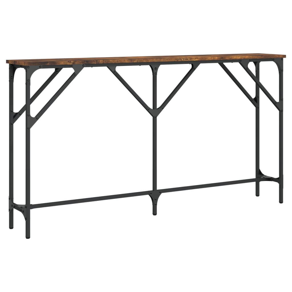 Tavolo Consolle Rovere Fumo 140x23x75 cm in Legno Multistrato - homemem39