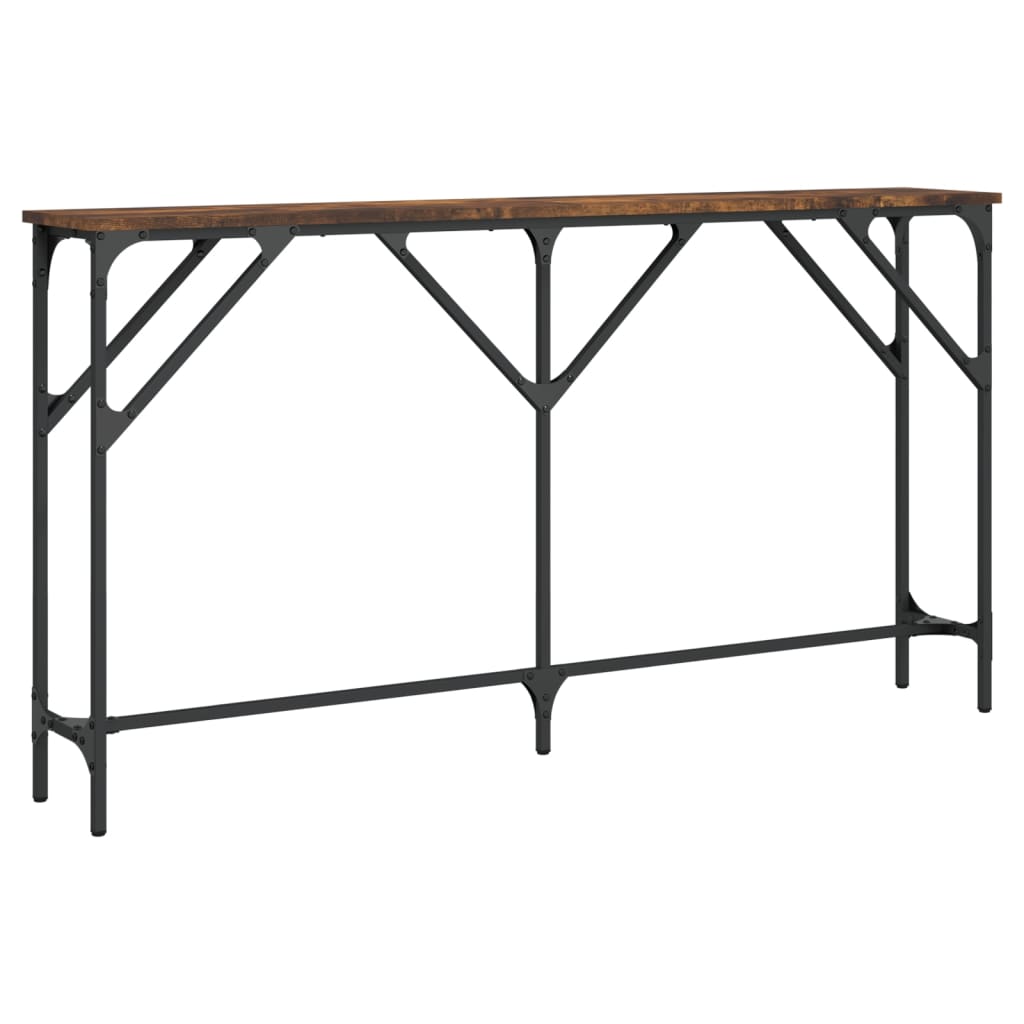 Tavolo Consolle Rovere Fumo 140x23x75 cm in Legno Multistrato - homemem39