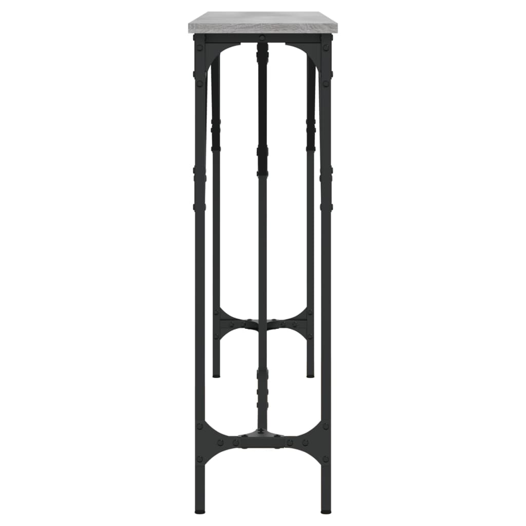 Tavolo Consolle Grigio Sonoma 140x23x75 cm in Legno Multistrato - homemem39