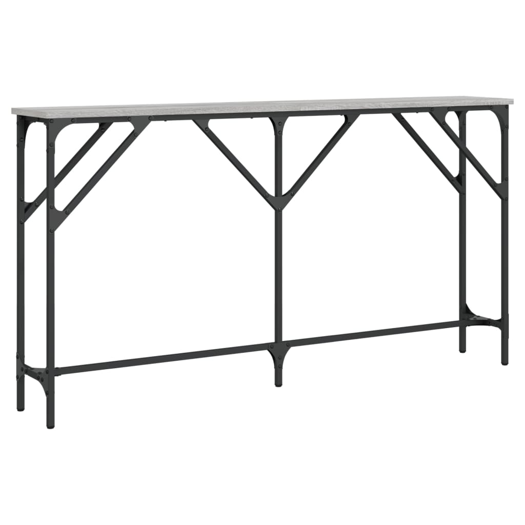 Tavolo Consolle Grigio Sonoma 140x23x75 cm in Legno Multistrato - homemem39