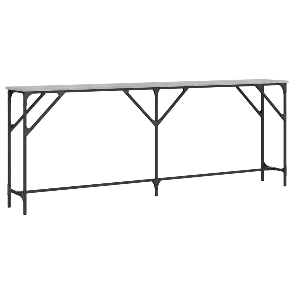 Tavolo Consolle Grigio Sonoma 200x29x75 cm in Legno Multistrato - homemem39