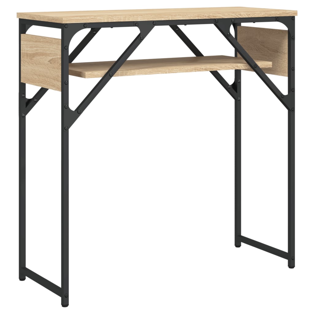 Tavolo Consolle Ripiano Rovere Sonoma 75x30x75cm Multistrato - homemem39