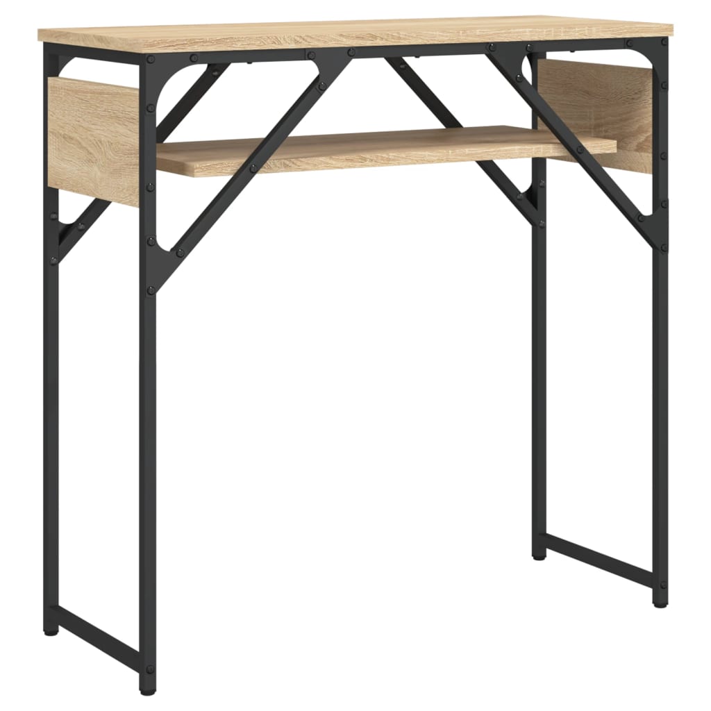Tavolo Consolle Ripiano Rovere Sonoma 75x30x75cm Multistrato - homemem39