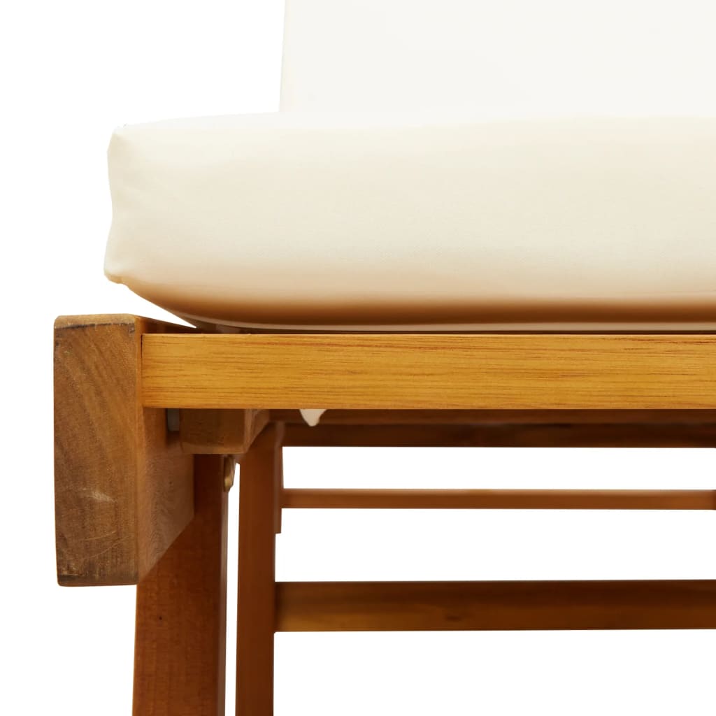 Lettini Prendisole con Tavolino 2pz in Legno Massello di Acacia - homemem39