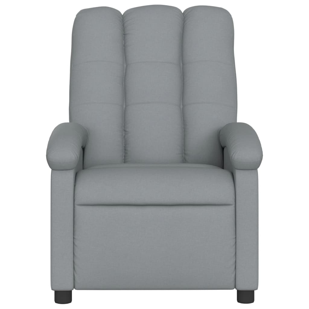 Poltrona Reclinabile in Tessuto Grigio Chiaro - homemem39