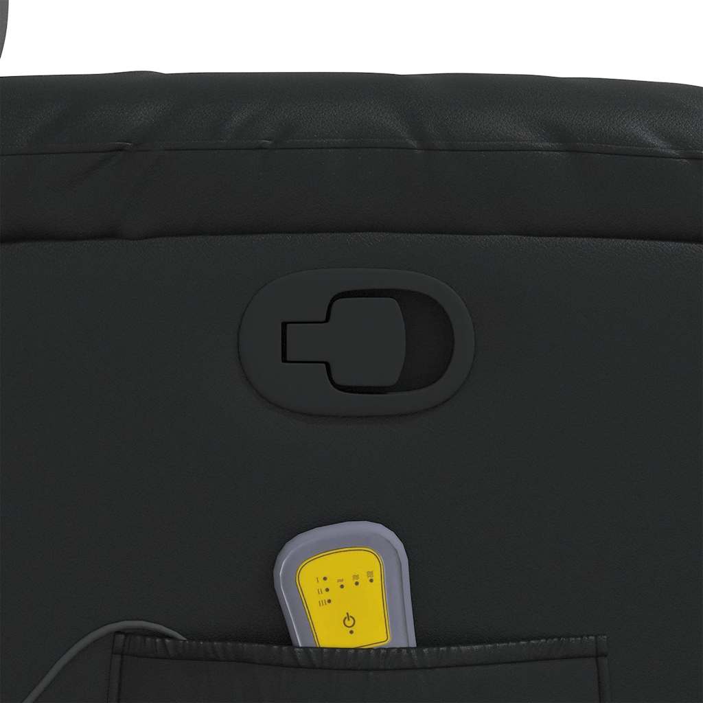 Poltrona Massaggiante Reclinabile Nera in Similpelle - homemem39