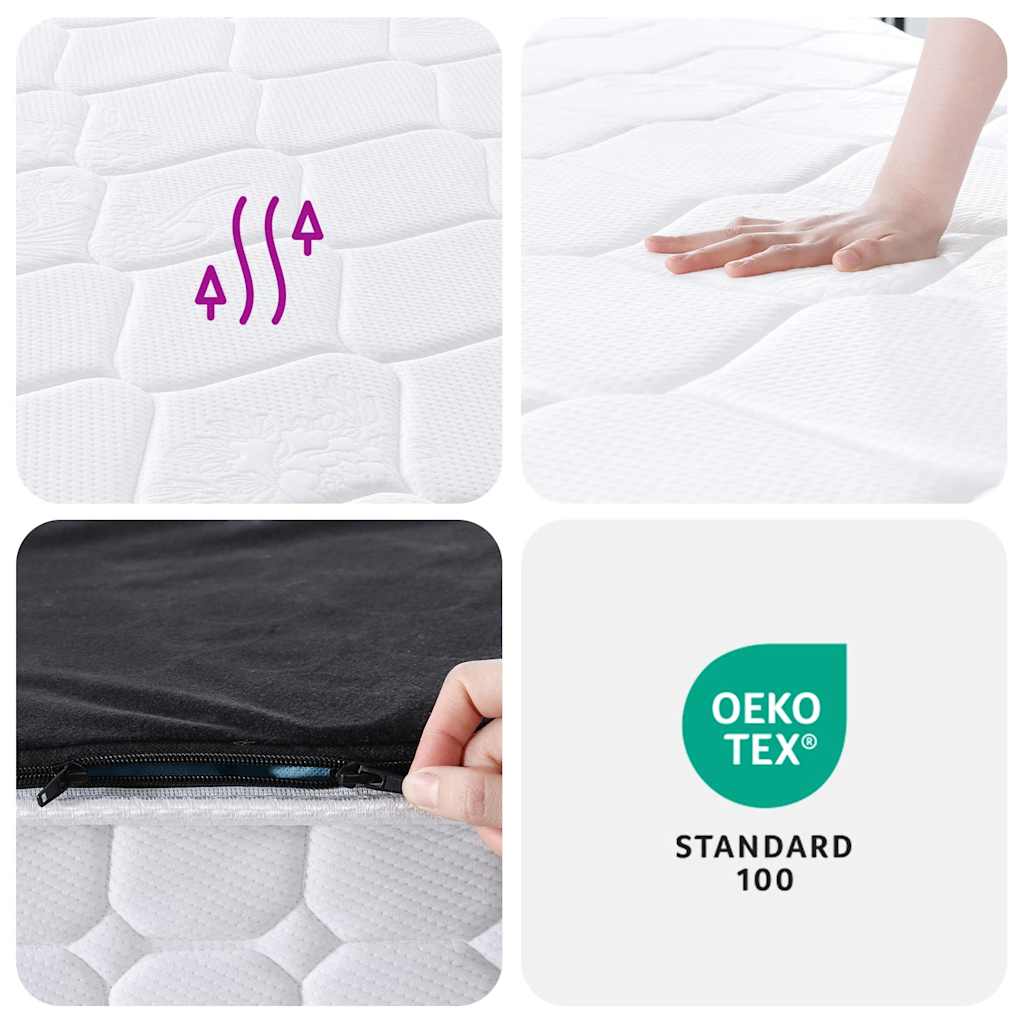Materasso a Molle Insacchettate Medio Rigido 180x200 cm | homemem39