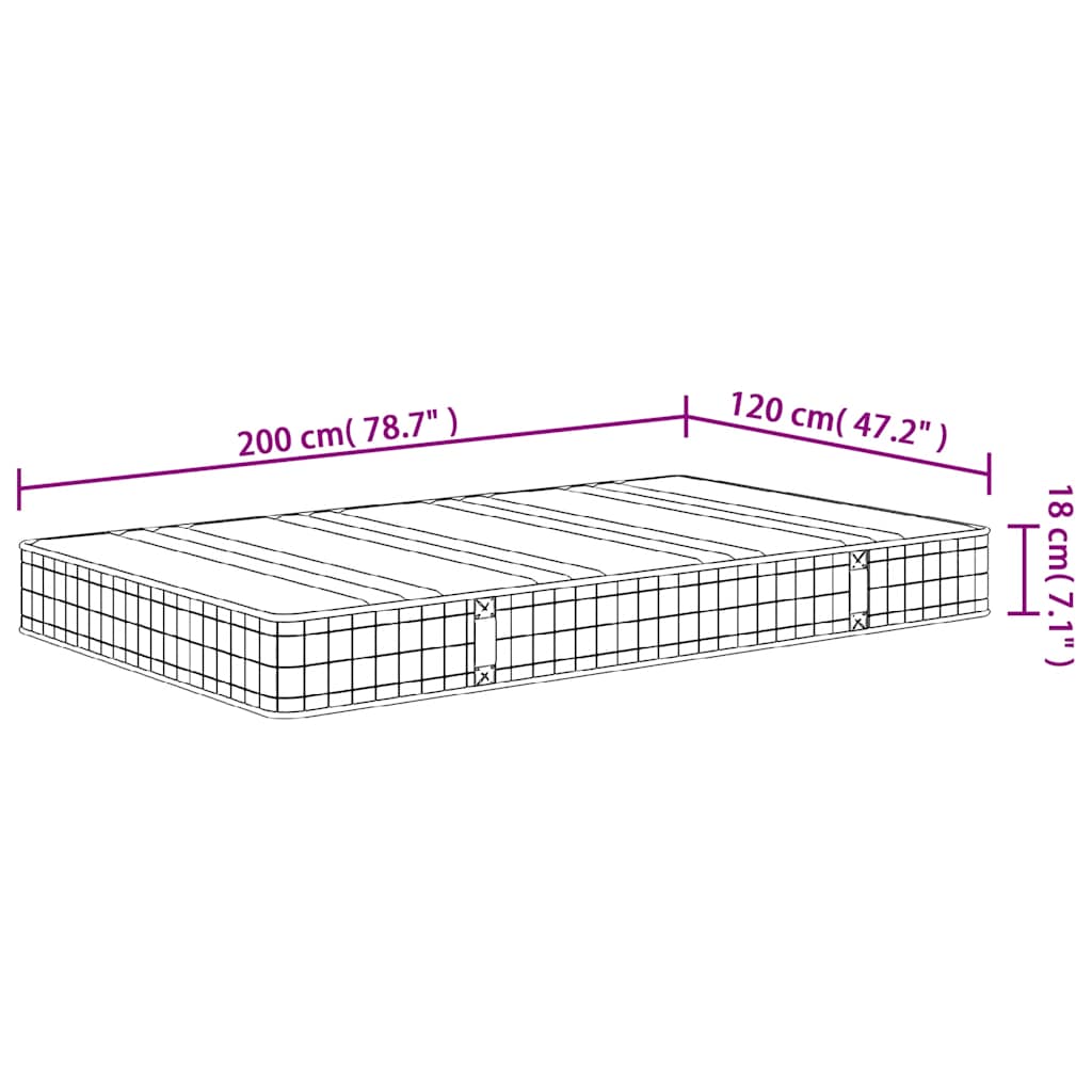 Materasso a Molle Bonnel Medio 120x200 cm - homemem39