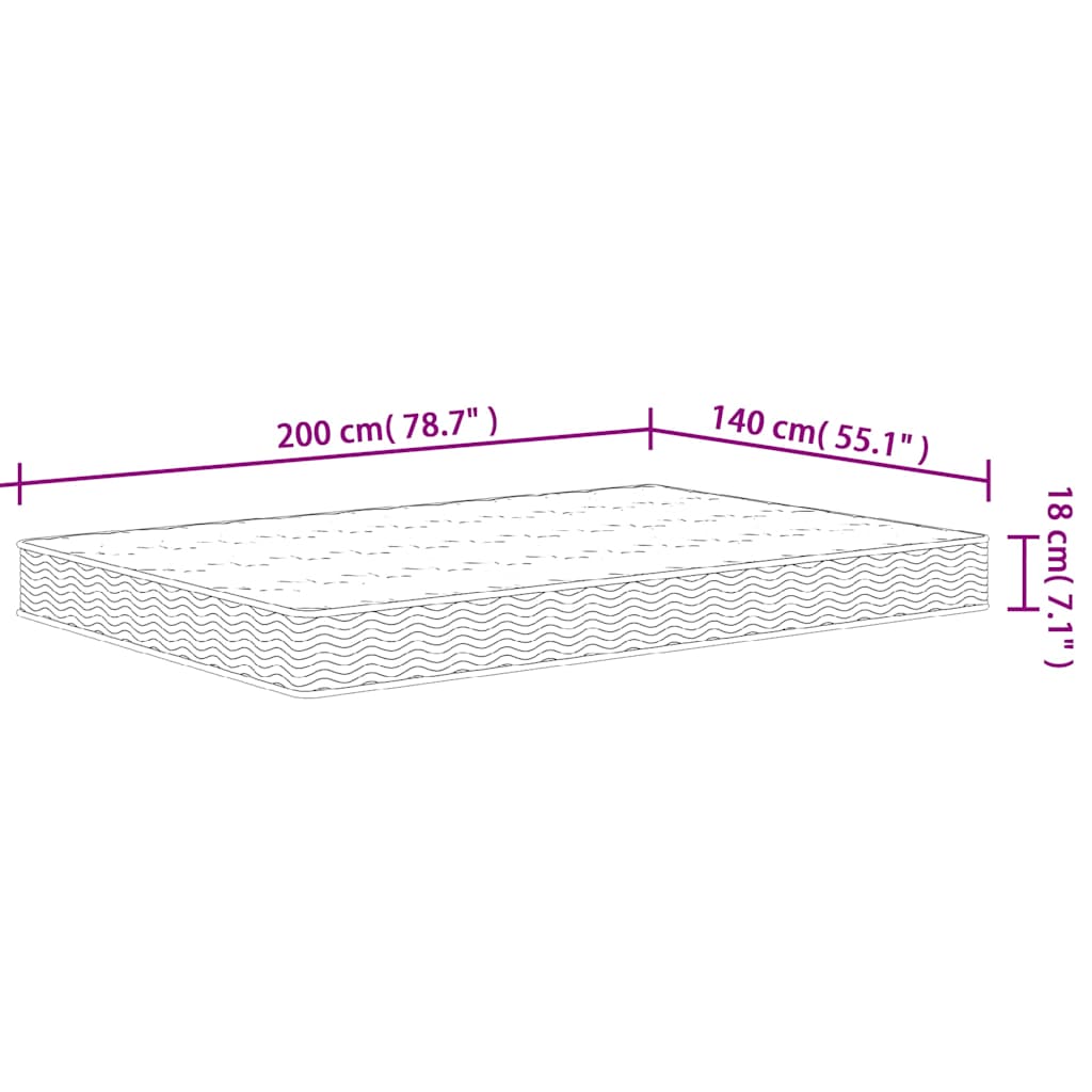 Materasso a Molle Bonnel Medio 140x190 cm - homemem39