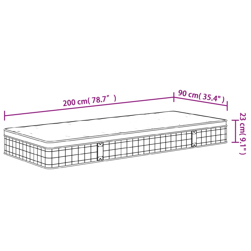 Materasso a Molle Bonnel Medio 90x200 cm | homemem39