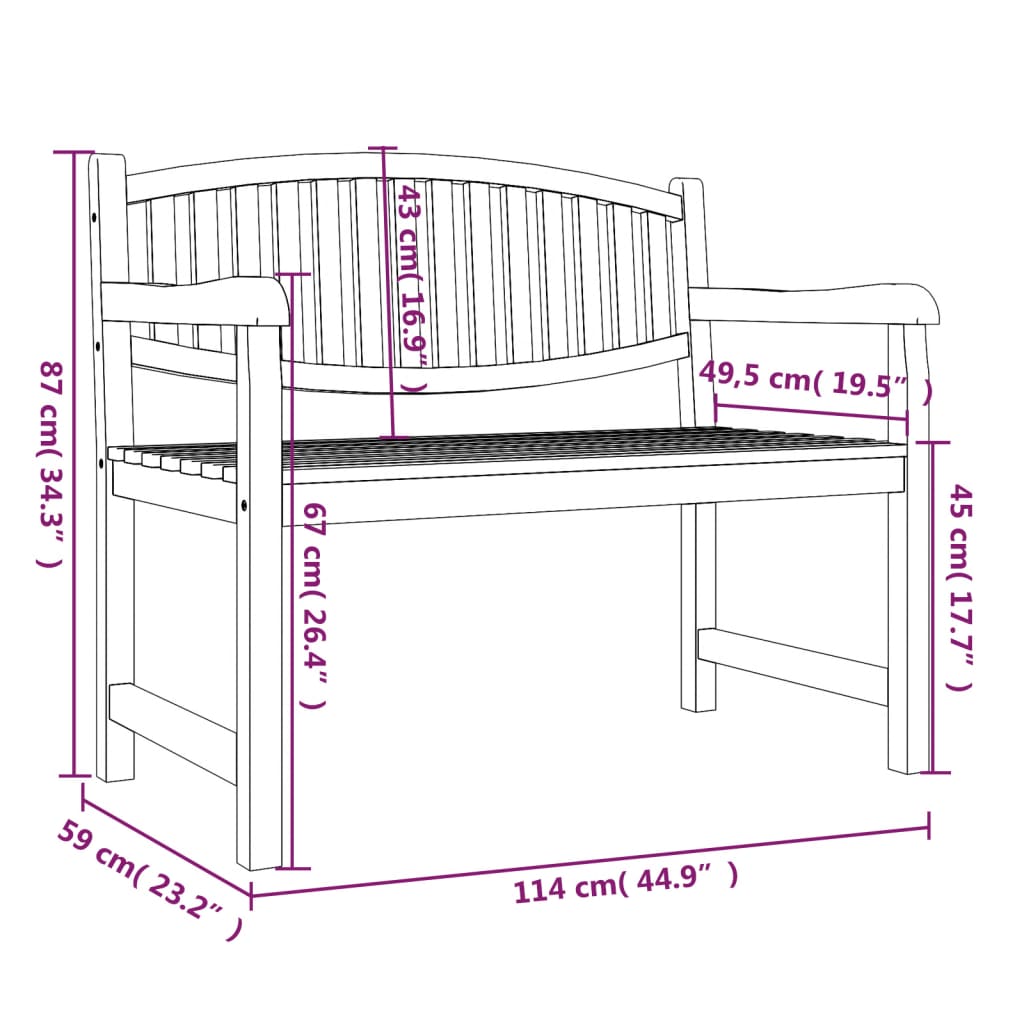 Set da Pranzo per Giardino 4 pz in Legno Massello di Teak | homemem39