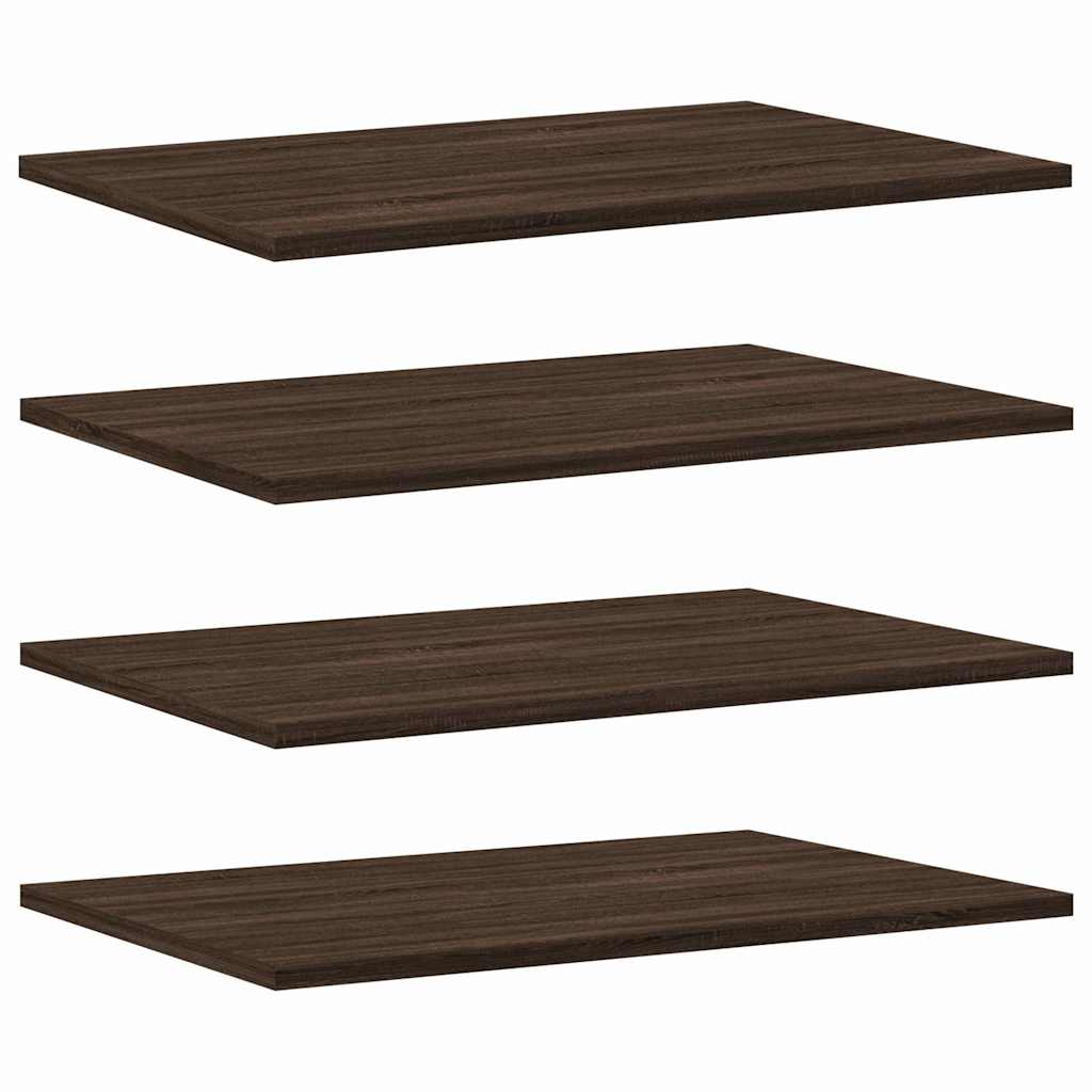 Mensole Parete 4pz Rovere Marrone 60x40x1,5cm Legno Multistrato - homemem39
