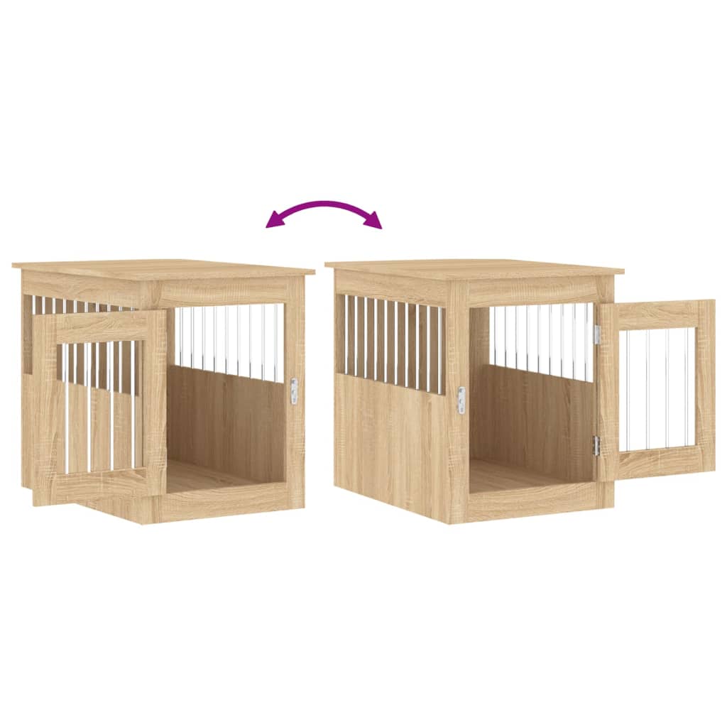 Gabbia Cani da Arredamento Rovere Sonoma 55x75x65cm Multistrato - homemem39
