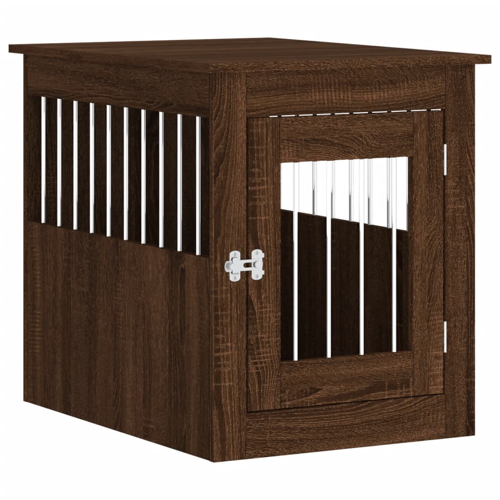 Gabbia Cani Arredamento Rovere Marrone 55x75x65cm Multistrato - homemem39