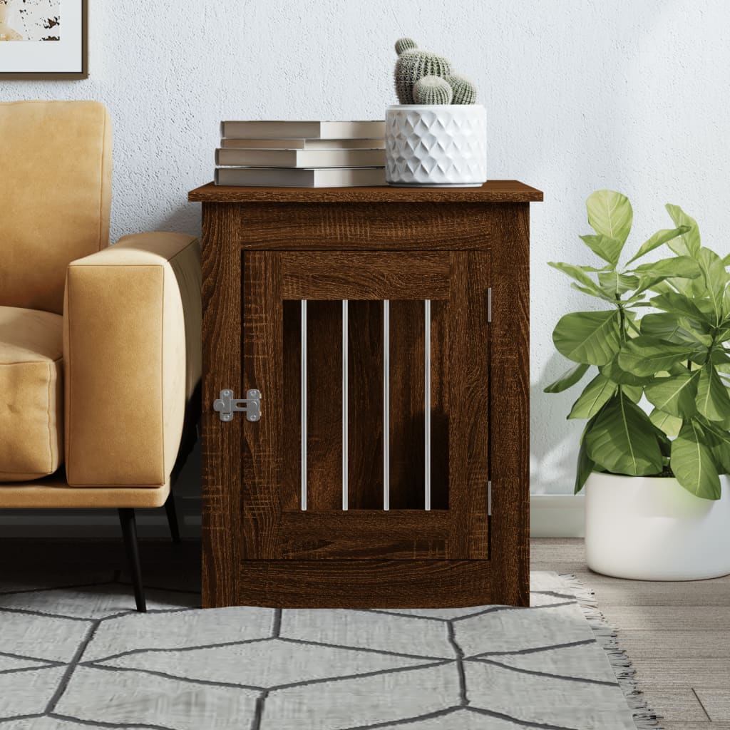 Gabbia Cani Arredamento Rovere Marrone 55x75x65cm Multistrato - homemem39