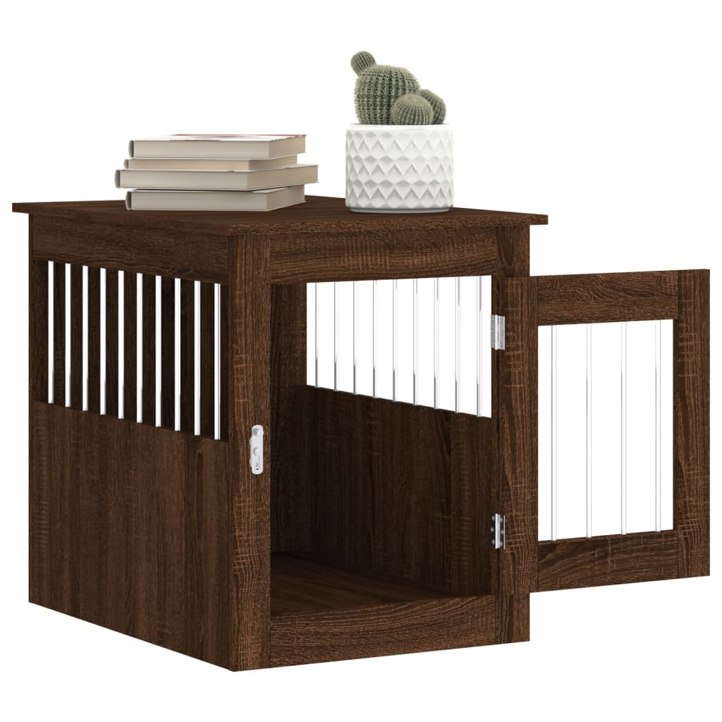 Gabbia Cani Arredamento Rovere Marrone 55x75x65cm Multistrato - homemem39