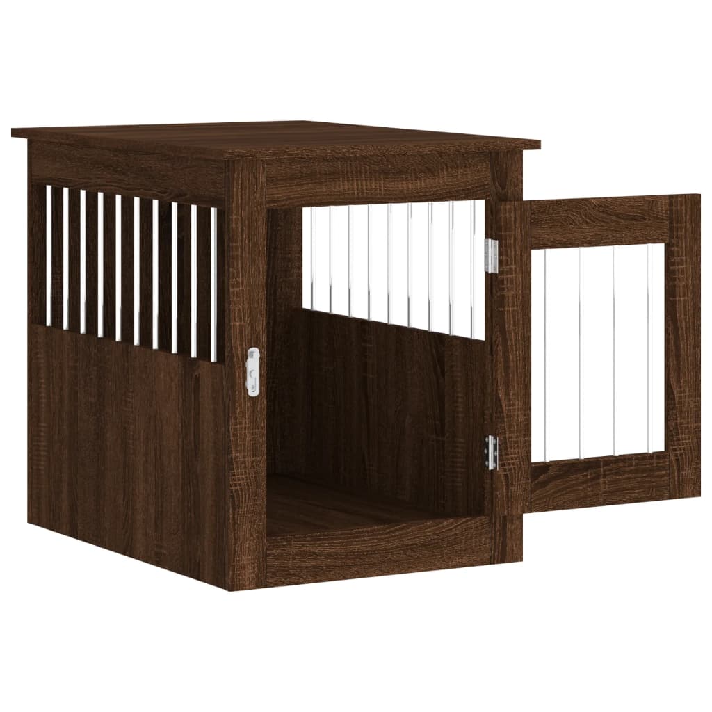 Gabbia Cani Arredamento Rovere Marrone 55x75x65cm Multistrato - homemem39