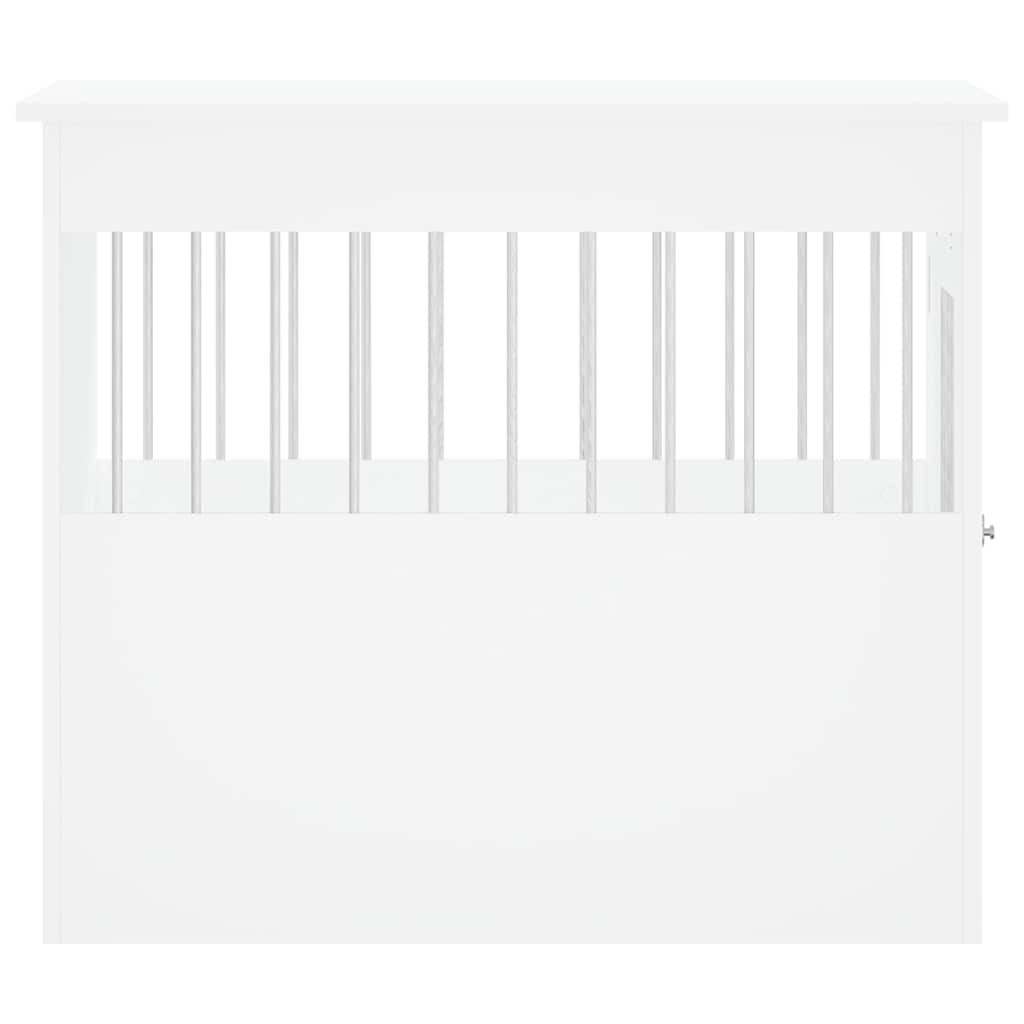Gabbia Cani da Arredamento Bianca 55x80x68cm Legno Multistrato - homemem39