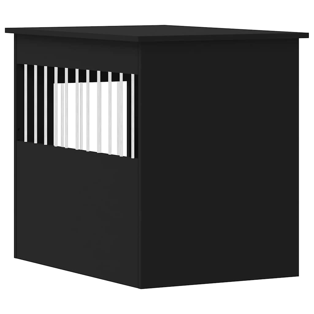 Gabbia Cani da Arredamento Nera 55x80x68cm Legno Multistrato - homemem39