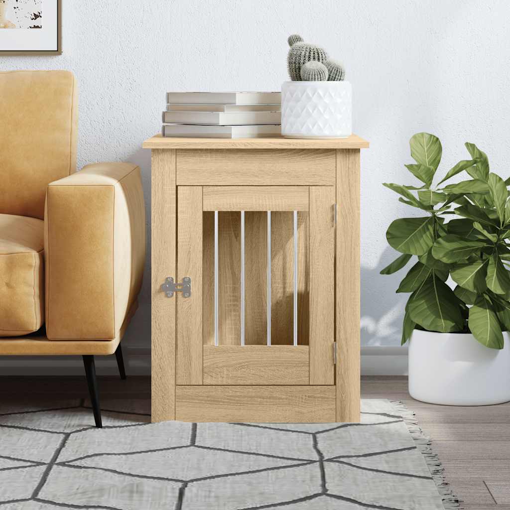 Gabbia Cani da Arredamento Rovere Sonoma 55x80x68cm Multistrato - homemem39