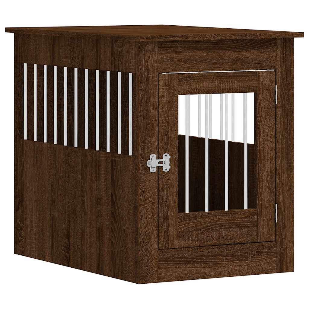 Gabbia Cani Arredamento Rovere Marrone 55x80x68cm Multistrato - homemem39