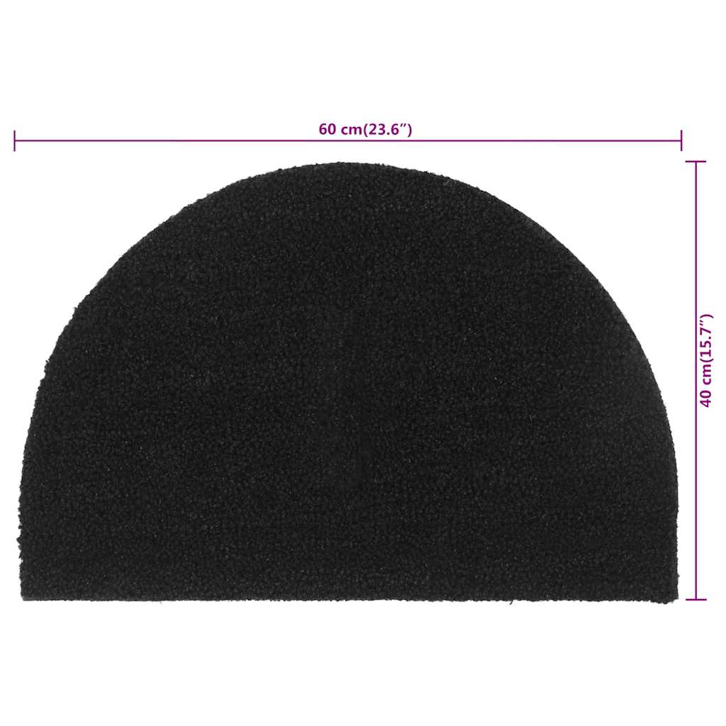 Zerbino Naturale Nero Mezzo Rotondo 40x60 cm Fibra di Cocco | homemem39