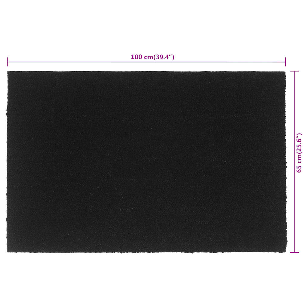 Zerbino Nero 65x100 cm Fibra di Cocco | homemem39