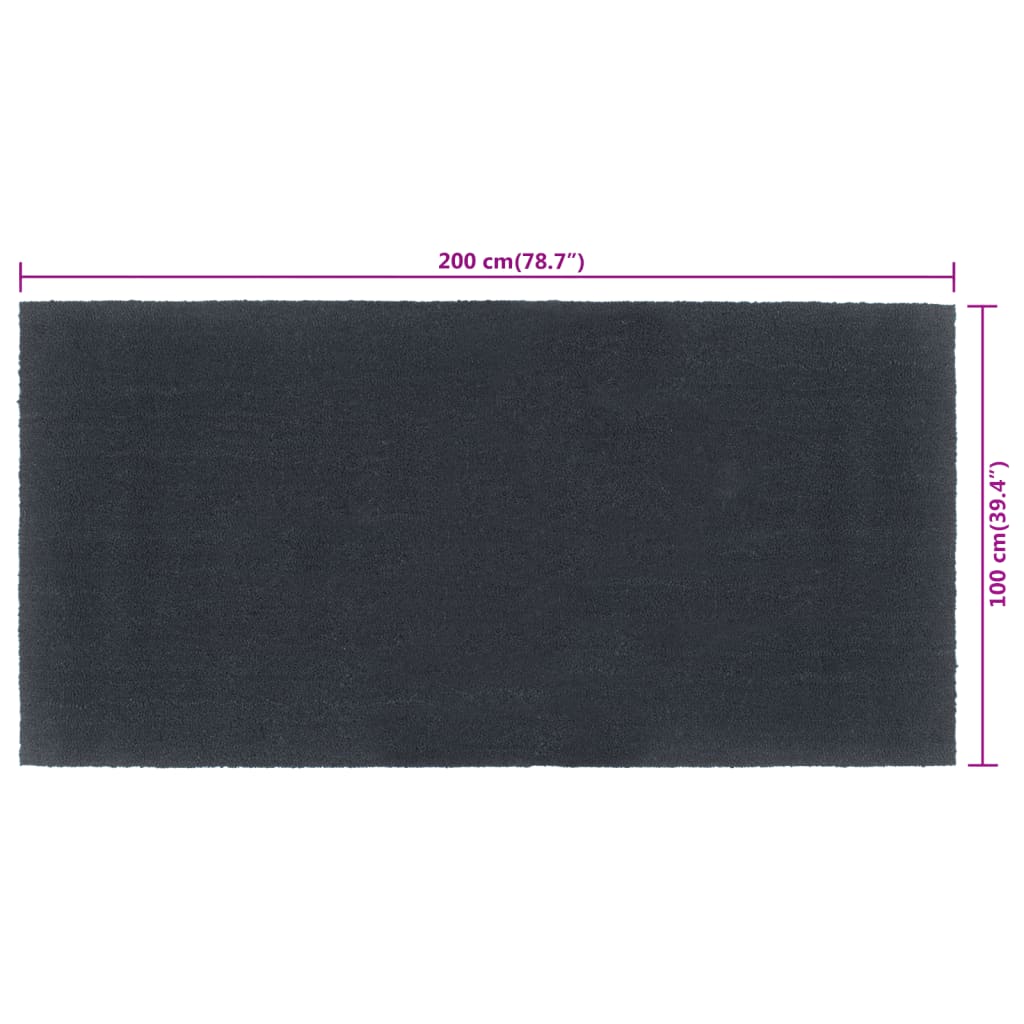 Zerbino Grigio Scuro 100x200 cm Fibra di Cocco | homemem39