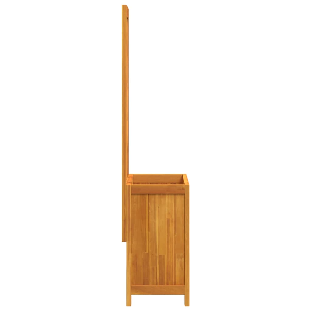 Fioriera con Traliccio 55x29,5x132 cm Legno Massello di Acacia - homemem39