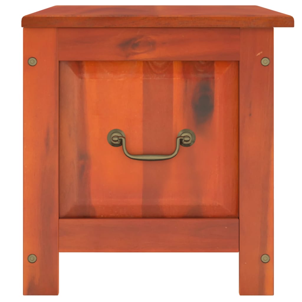 Cassapanca con Coperchio Marrone in Legno Massello di Acacia - homemem39