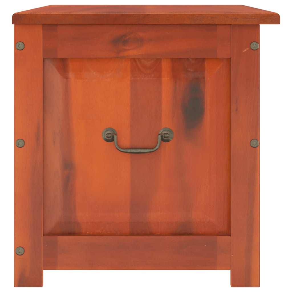 Cassapanca con Coperchio Marrone in Legno Massello di Acacia - homemem39