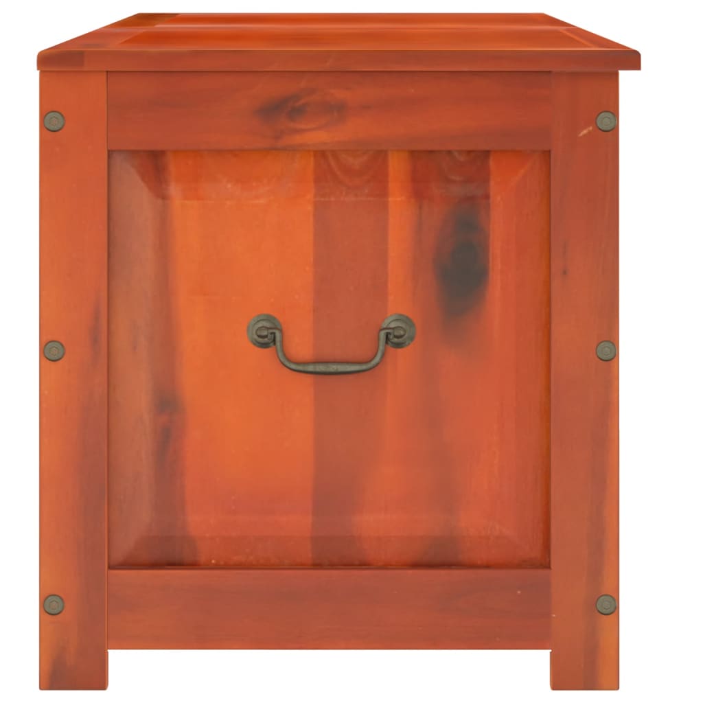 Cassapanca con Coperchio Marrone in Legno Massello di Acacia - homemem39