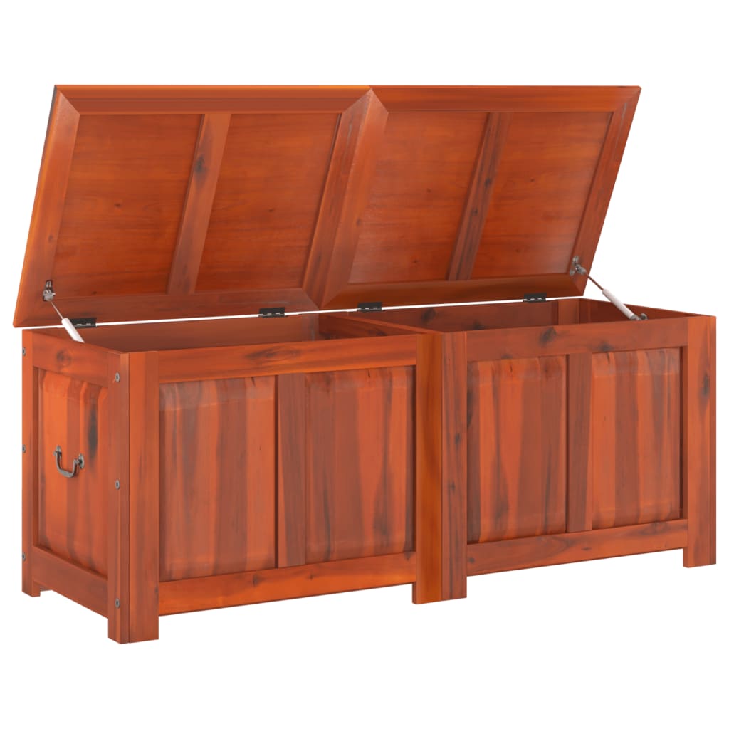 Cassapanca con Coperchio Marrone in Legno Massello di Acacia - homemem39
