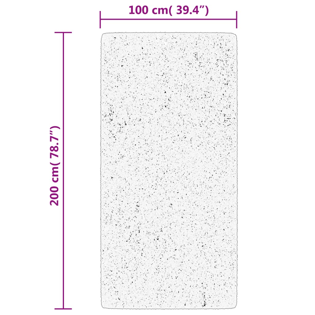 Tappeto Pelo Corto HUARTE Morbido Lavabile Antracite 100x200 cm | homemem39