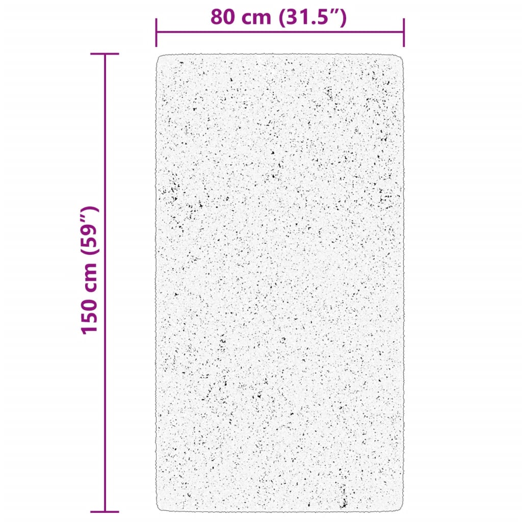Tappeto a Pelo Corto HUARTE Morbido e Lavabile Beige 80x150 cm | homemem39