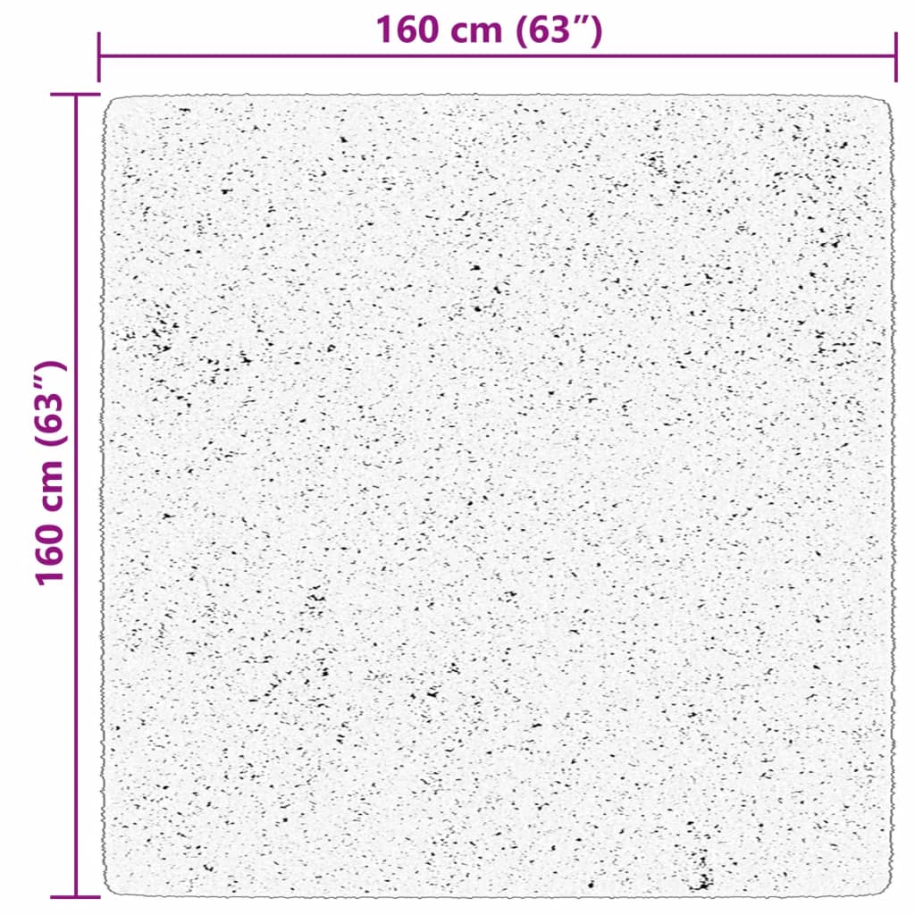 Tappeto a Pelo Corto HUARTE Morbido e Lavabile Beige 160x160 cm