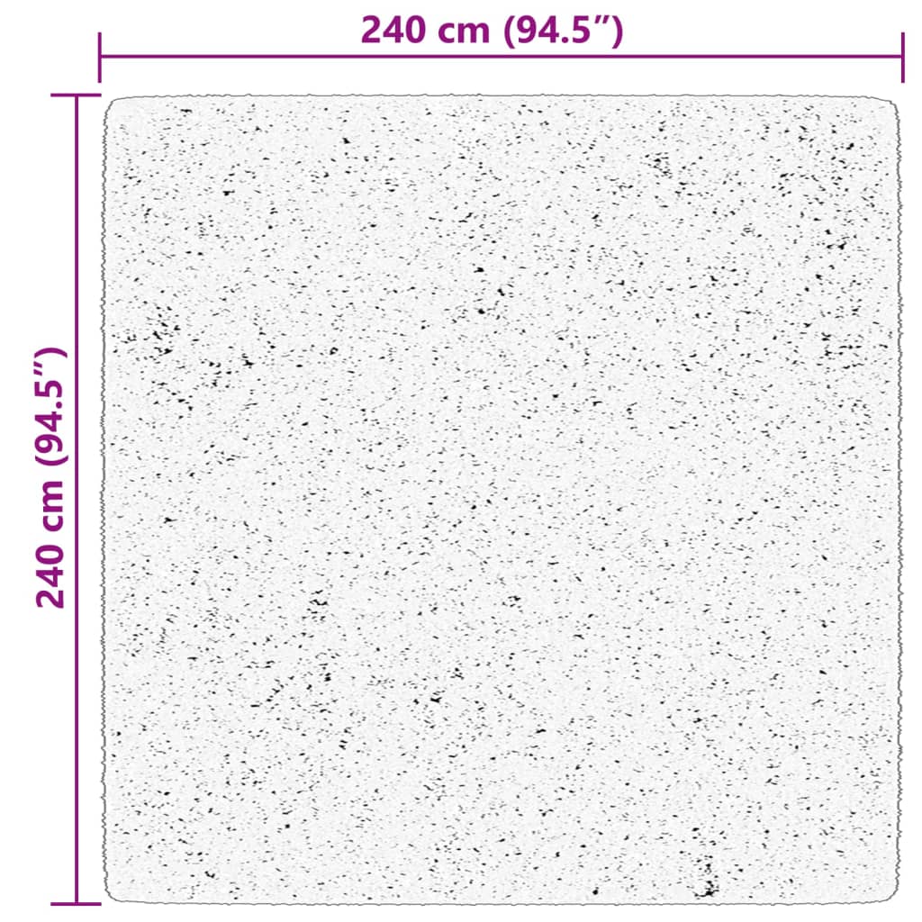 Tappeto a Pelo Corto HUARTE Morbido e Lavabile Beige 240x240 cm | homemem39