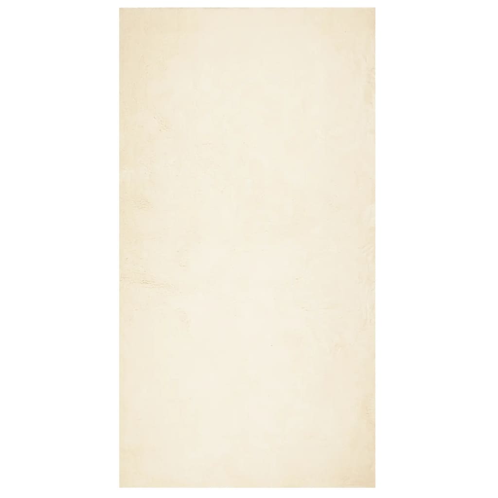 Tappeto a Pelo Corto HUARTE Morbido e Lavabile Crema 80x150 cm - homemem39