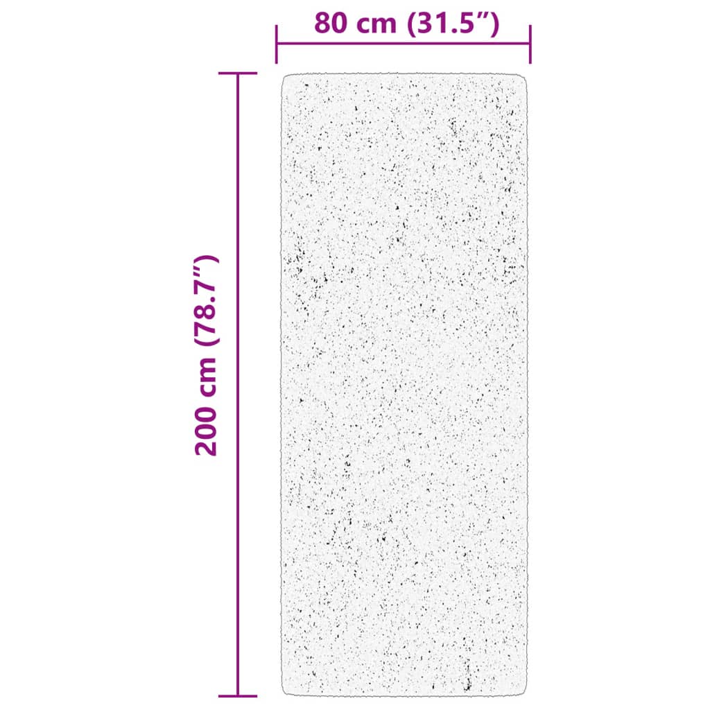 Tappeto a Pelo Corto HUARTE Morbido e Lavabile Crema 80x200 cm | homemem39